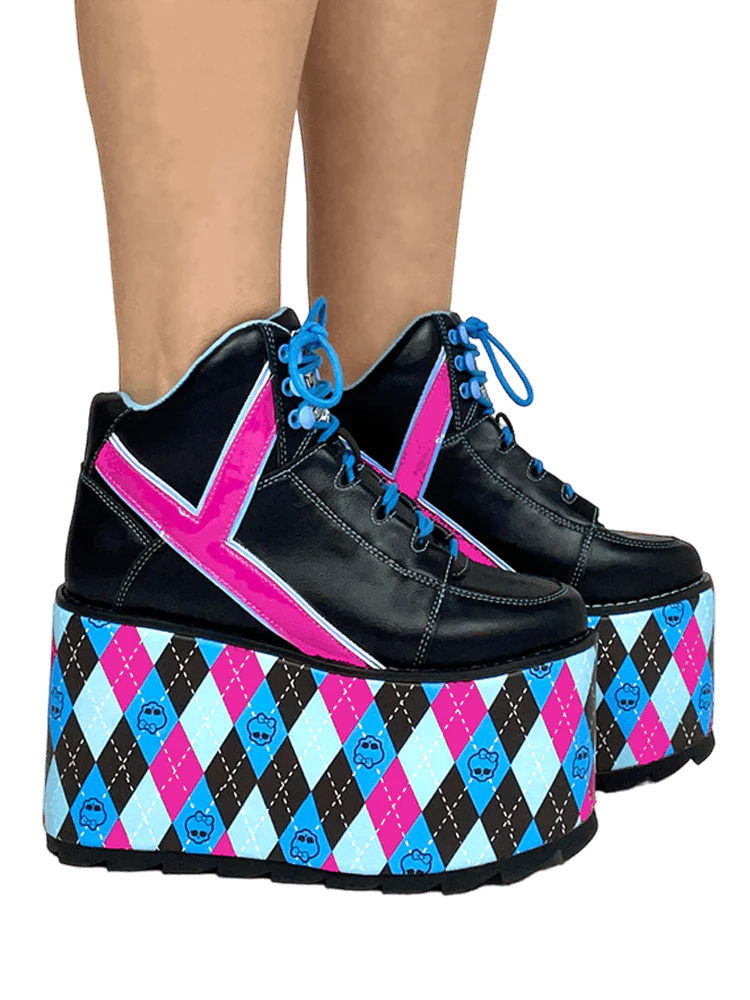 QOZMO MONSTER HIGH BLACK MULTI PLATFORM SNEAKER