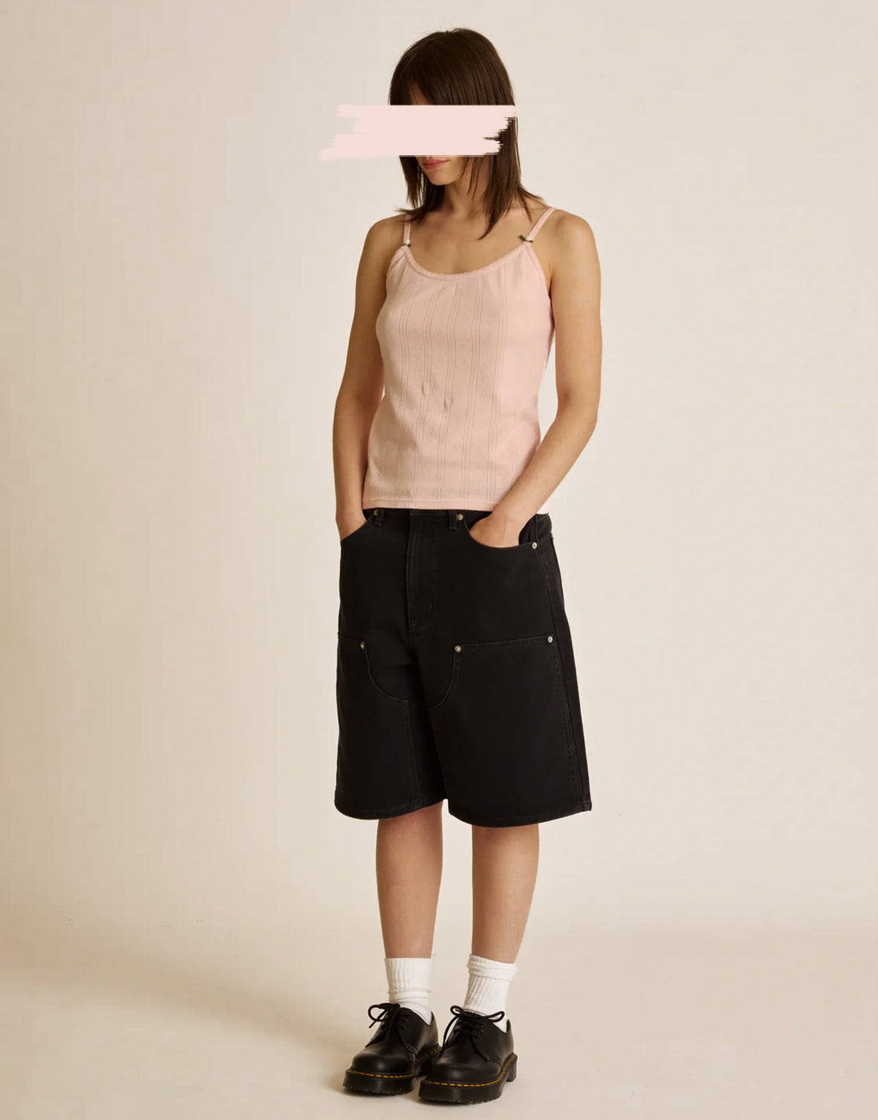 ROSALINE POINTELLE TANK LIGHT PINK