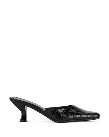STETSON BLACK CROCO MULES