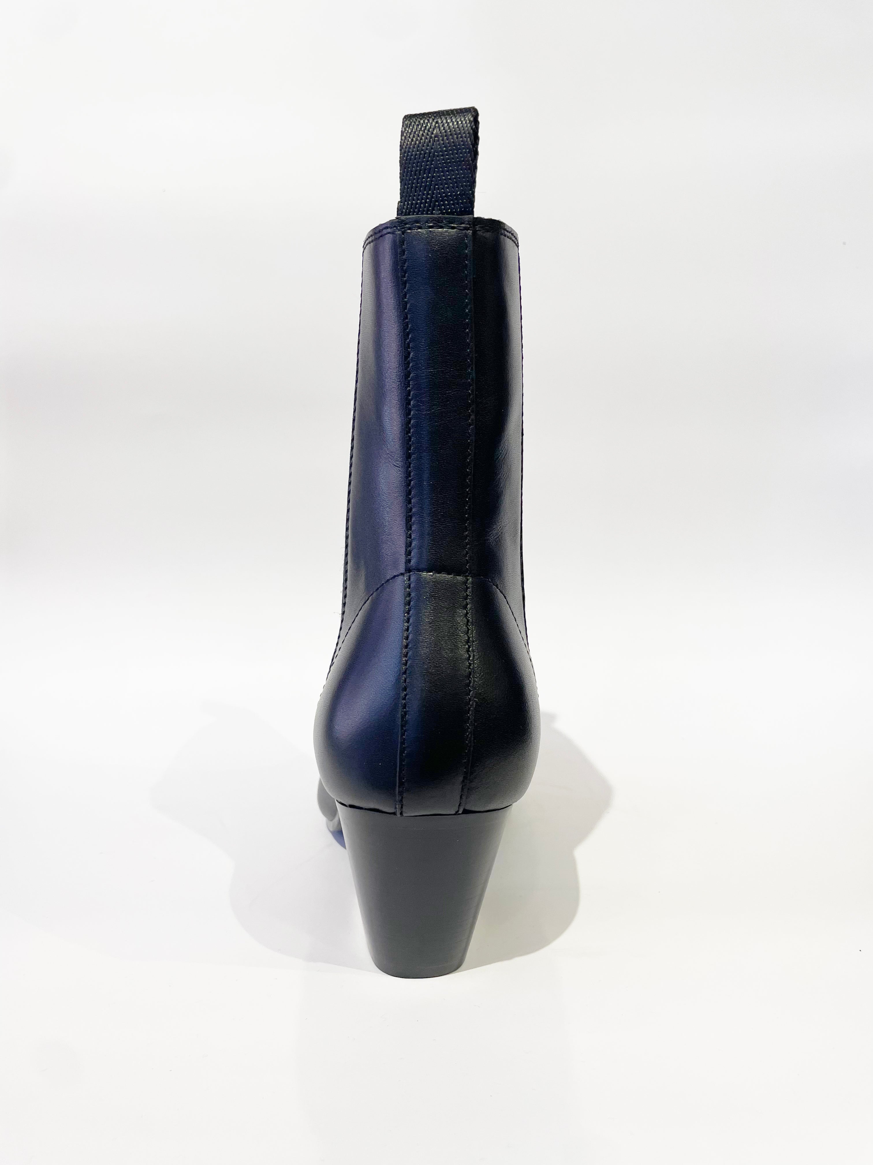 FRED BEATLE BOOT BLACK LEATHER