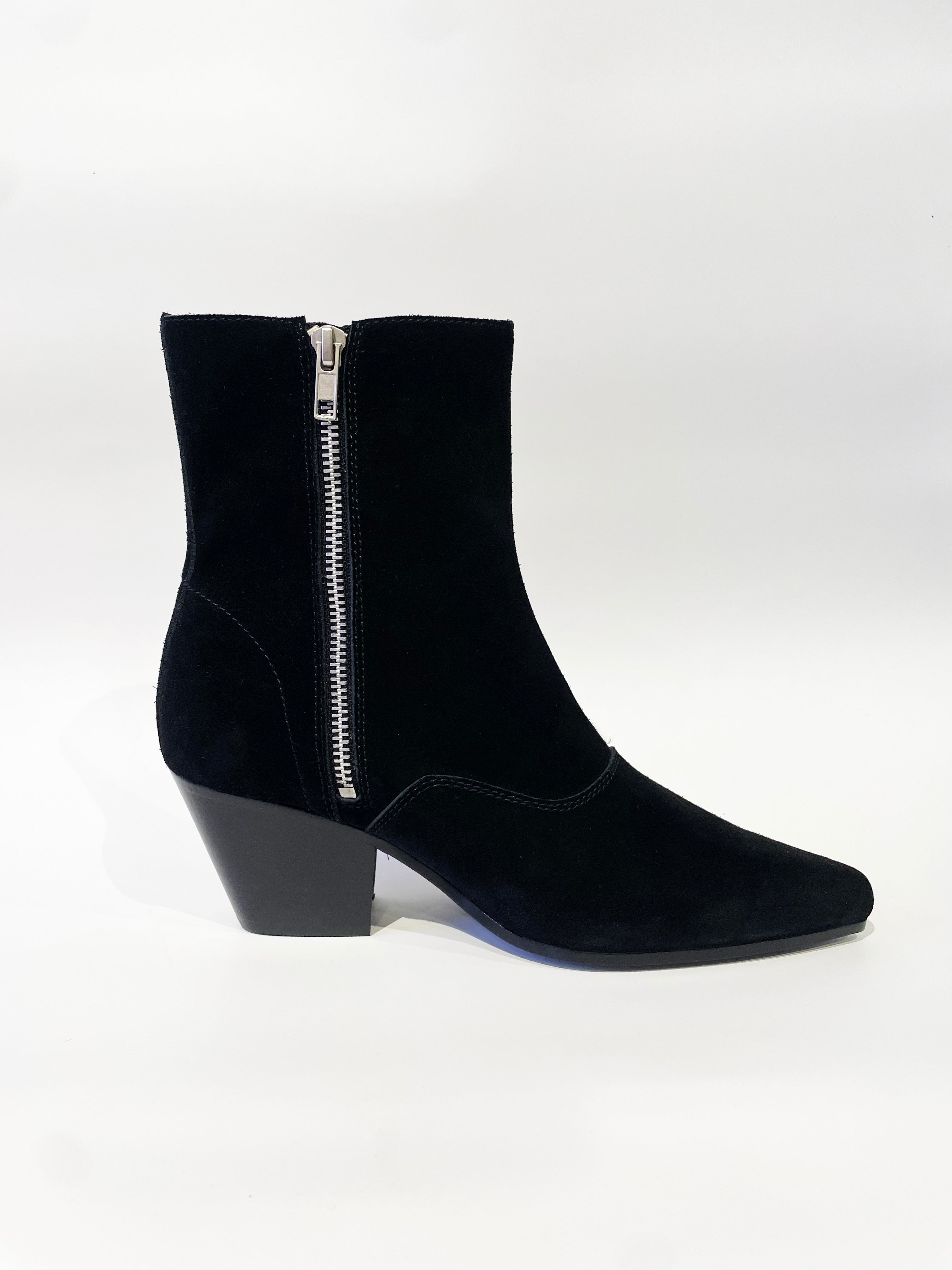 MARLON SUEDE ZIP BOOT BLACK
