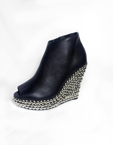 TICK PEEP-TOE PLATFORM IN BLACK