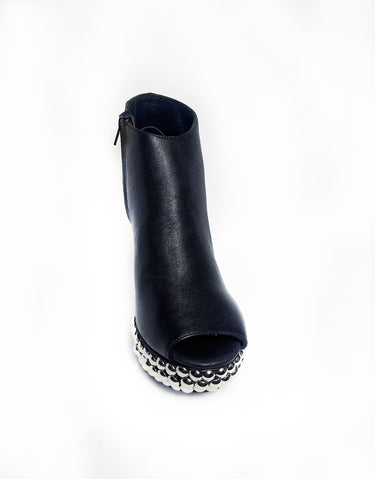 TICK PEEP-TOE PLATFORM IN BLACK