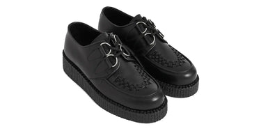 ORIGINAL WULFRUN SINGLE SOLE CREEPERS IN BLACK LEATHER
