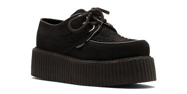 ORIGINAL WULFRUN DOUBLE SOLE CREEPERS IN BLACK SUEDE