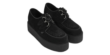 ORIGINAL WULFRUN DOUBLE SOLE CREEPERS IN BLACK SUEDE