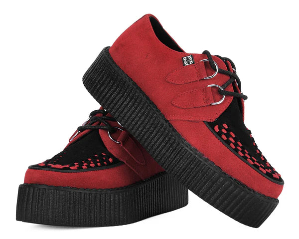 SUEDE VIVA MONDO CREEPER RED/BLACK V3340
