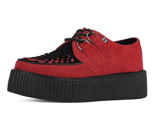 SUEDE VIVA MONDO CREEPER RED/BLACK V3340