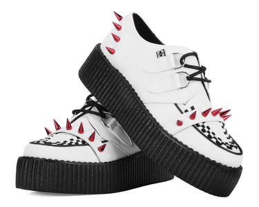 SPIKED LEATHER VIVA CREEPER WHITE