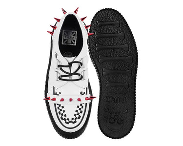 SPIKED LEATHER VIVA CREEPER WHITE