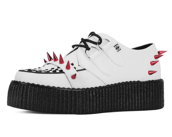 SPIKED LEATHER VIVA CREEPER WHITE V3342 – trashandvaudeville