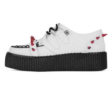 SPIKED LEATHER VIVA CREEPER WHITE