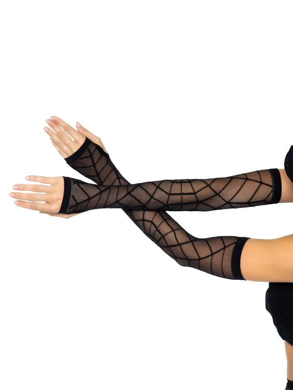 SHEER SPIDERWEB ARMWARMERS