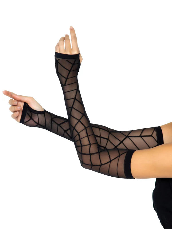SHEER SPIDERWEB ARMWARMERS