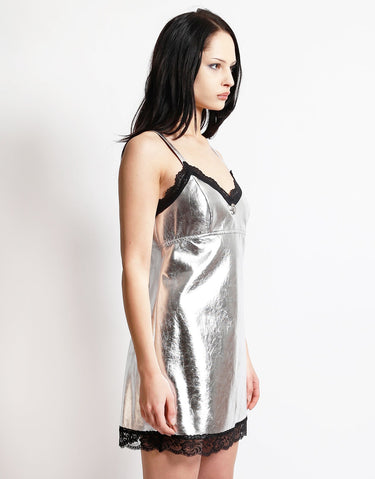 METAL SLIP DRESS SILVER