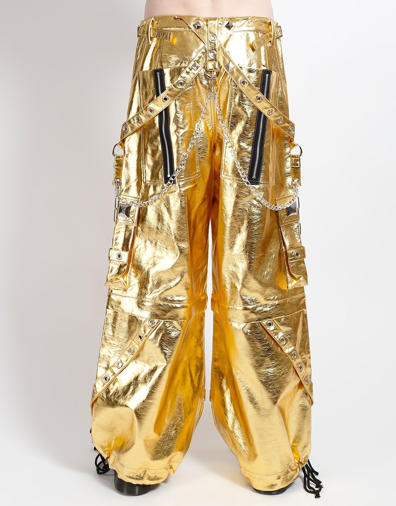 METALLIC GOLD STAR POWER PANT
