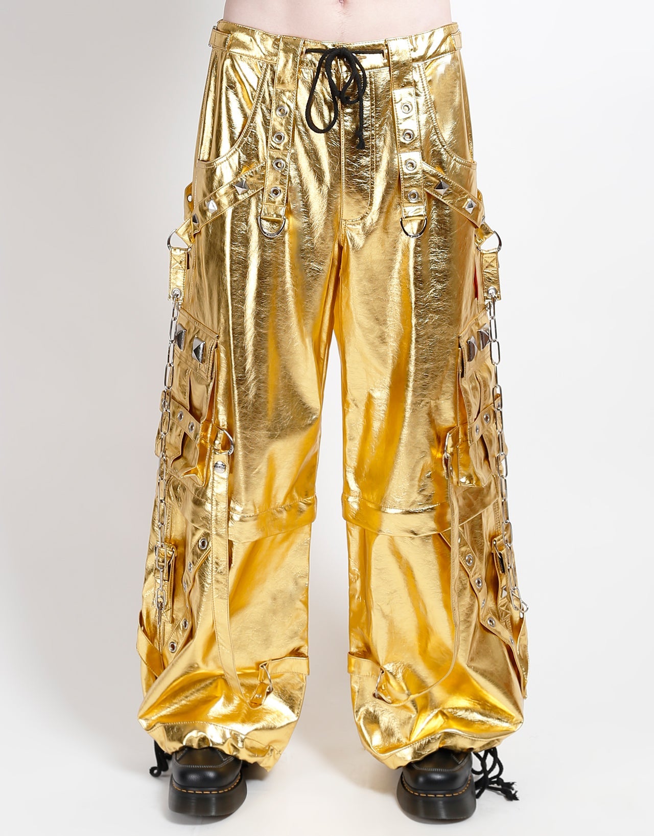 METALLIC GOLD STAR POWER PANT