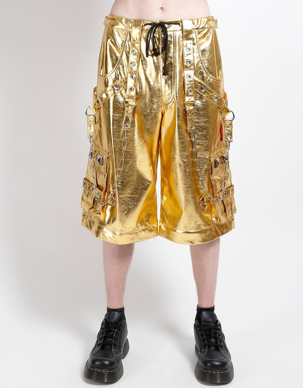 METALLIC GOLD STAR POWER PANT