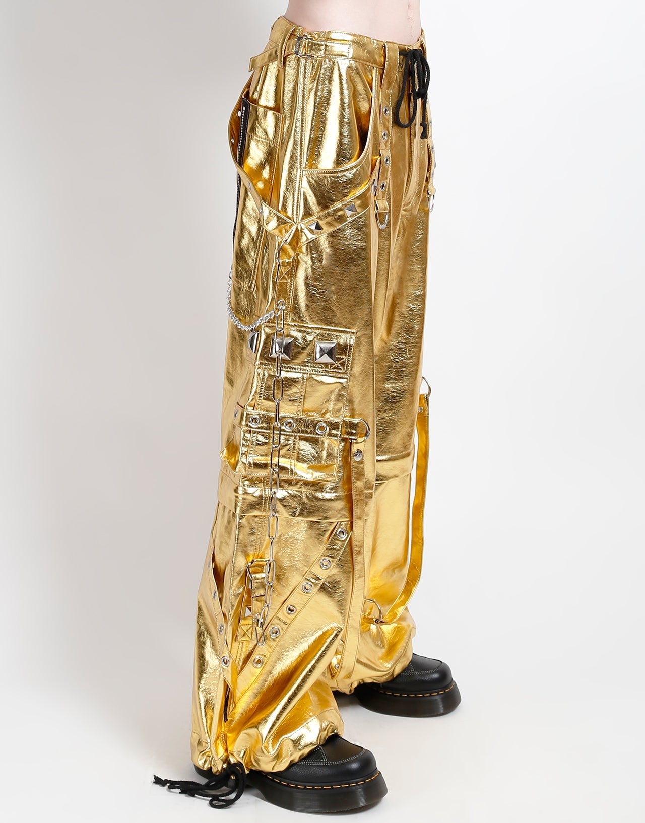 METALLIC GOLD STAR POWER PANT