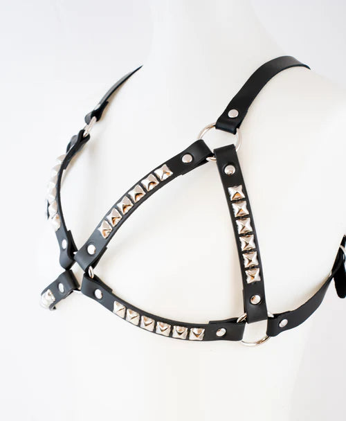 PYRAMID BRA HARNESS BLACK/SILVER