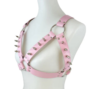 SPIKE BRA HARNESS PINK