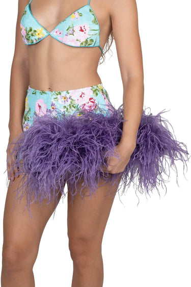 ANIMAL-F  PURPLE COMBO HAND BAG