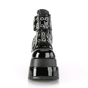 BEAR-104 BLACK PATENT/BLACK VEGAN LEATHER