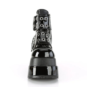 BEAR-104 BLACK PATENT/BLACK VEGAN LEATHER