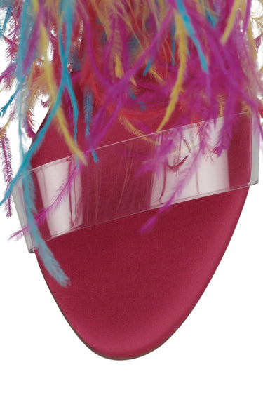 BIENVENUE FUCHSIA SATIN COMBO HEEL