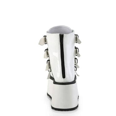 DAMNED-105 WHITE HOLOGRAPHIC PLATFORM BOOT