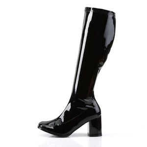 GOGO-300 BLACK PATENT LEATHER GOGO BOOT