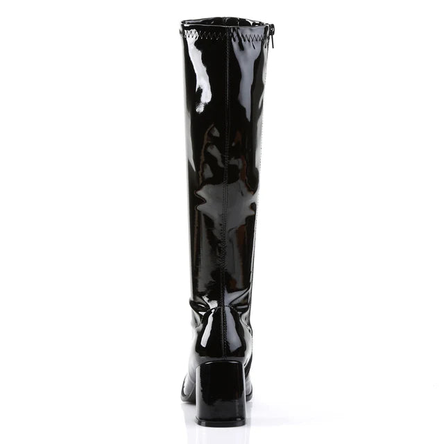 GOGO-300 BLACK PATENT LEATHER GOGO BOOT