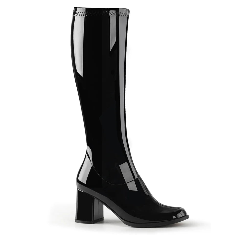 GOGO-300 BLACK PATENT LEATHER GOGO BOOT