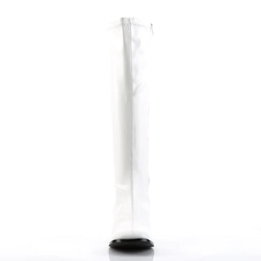 GOGO-300 WHITE VEGAN LEATHER GOGO BOOT