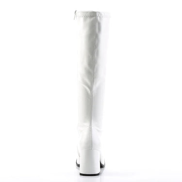 GOGO-300 WHITE VEGAN LEATHER GOGO BOOT