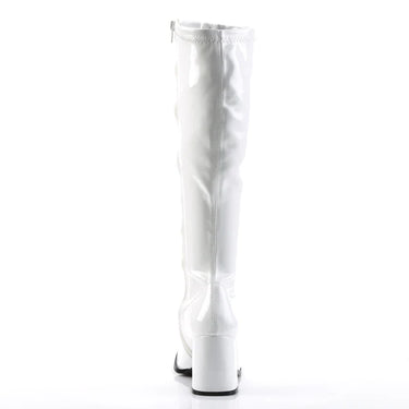 WHITE PATENT GOGO BOOT