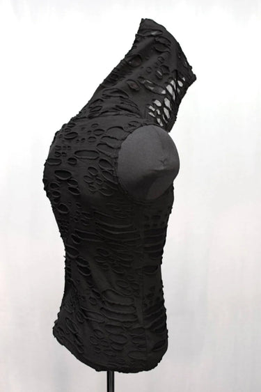 HOODIE TEE BLACK DECAYED
