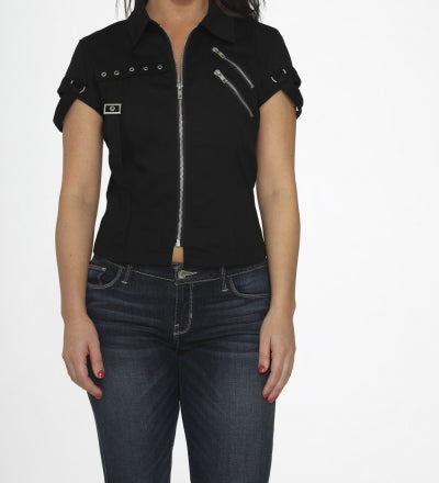ZIPPER TOP BLACK