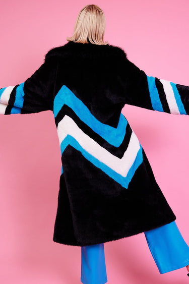 FAUX FUR ELECTRIC TRENCH