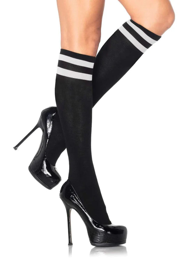 JOLIE ATHLETIC KNEE HIGH SOCKS BLACK