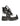 M-288-C10 BLACK AND WHITE FLAME ANKLE BOOT