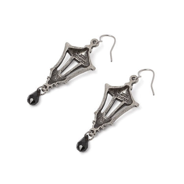 MOURNING GASLIGHT EARRINGS