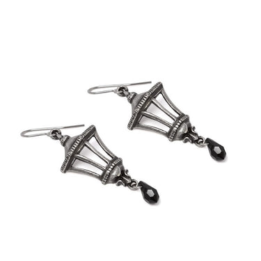 MOURNING GASLIGHT EARRINGS