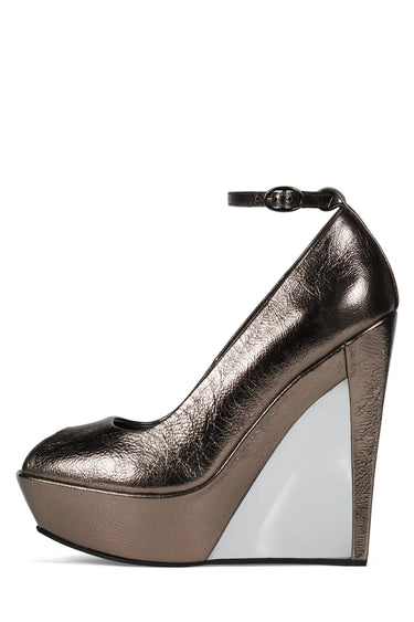 PROVISO PLATFORM WEDGE PEWTER