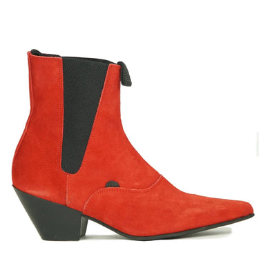 FRED WINKLEPICKER BOOT IN RED SUEDE