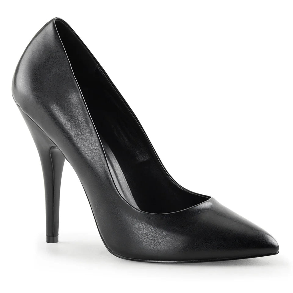 SEDUCE-420 BLACK VEGAN LEATHER
