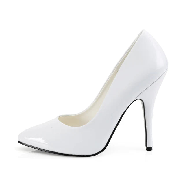 SEDUCE-420 WHITE VEGAN LEATHER