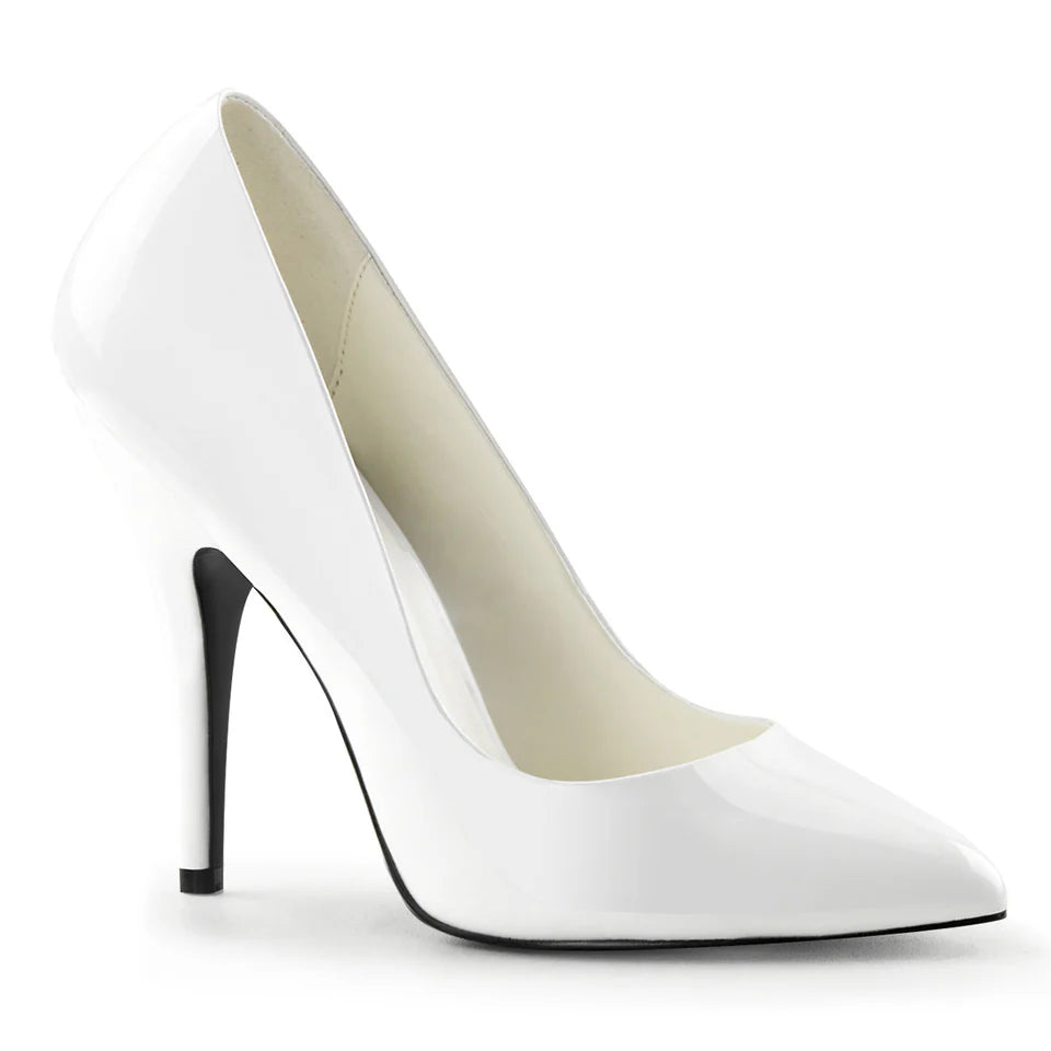 SEDUCE-420 WHITE VEGAN LEATHER