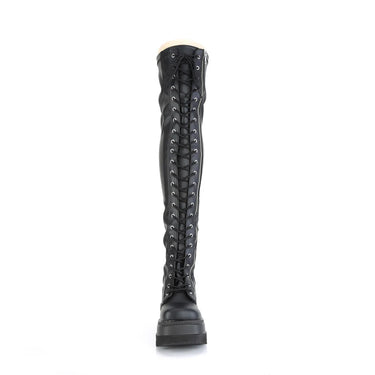 SHAKER-374 PLATFORM THIGH HIGH BOOT BLACK