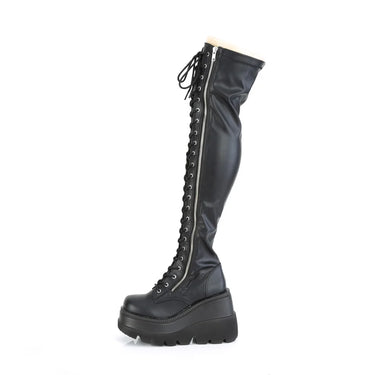 SHAKER-374 PLATFORM THIGH HIGH BOOT BLACK